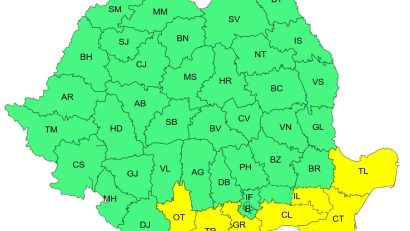 Cod galben în județele Constanța și Tulcea: ninsori, viscol și rafale de până la 70 km/h