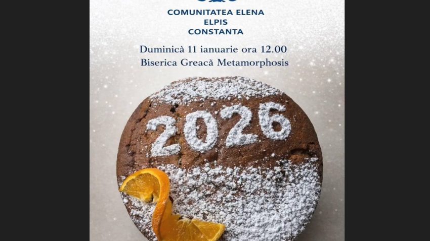 Comunitatea Elenă Elpis Constanța organizează tradiționala tăiere a Vasilopitei