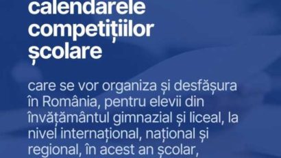 Ministerul Educației și Cercetării a publicat lista și calendarele de desfășurare pentru competițiile școlare