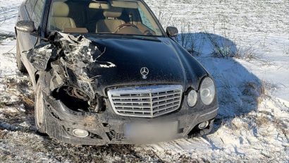 TULCEA: Accident rutier pe DN22A, între localitățile Nalbant și Cataloi