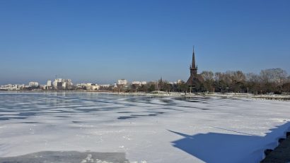 AUDIO | Pericol pe lacurile înghețate din Constanța!