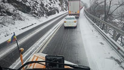 Trafic în condiții de iarnă, în trei sferturi din țară, ploaie, în sud și sud-est