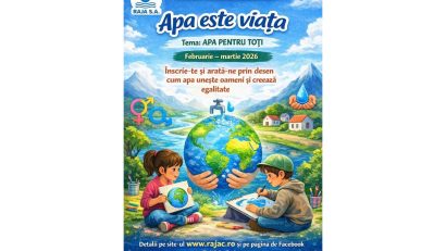 Concursul RAJA „Apa este viața!” se desfășoară, online, în perioada 9 februarie – 20 martie