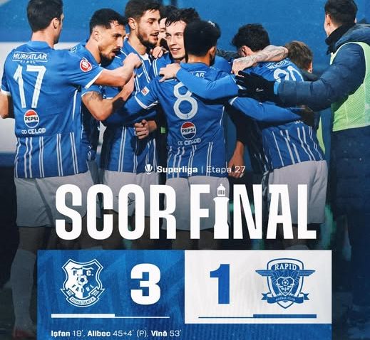Farul Constanța a învins-o pe Rapid București cu 3-1, duminică, în Superligă