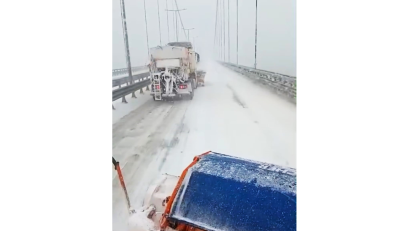 Restricții de circulație pe podul suspendat peste Dunăre Brăila – Tulcea