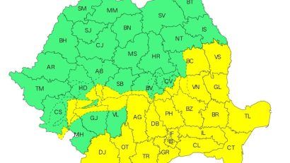 Avertizări de vreme rece, ninsori și vânt puternic până joi. Dobrogea, vizată de un Cod Galben