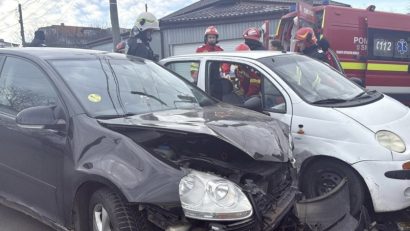 FOTO: Municipiul TULCEA – Accident rutier grav. O persoană a fost încarcerată