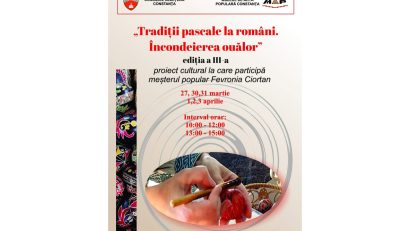Proiectul cultural „Tradiții pascale la români. Încondeierea ouălor” are loc la Muzeul de Artă Populară Constanța