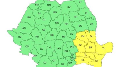 Dobrogea, sub COD GALBEN de vânt puternic