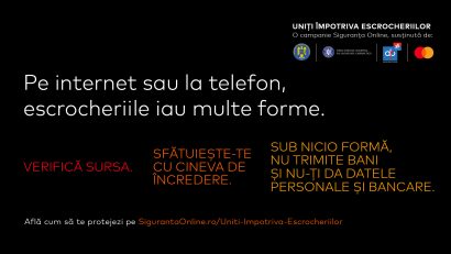 DNCS: A fost lansată o nouă campanie națională – „Uniți împotriva escrocheriilor”