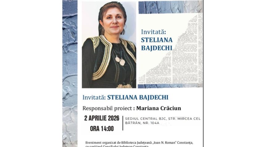 Portret de jurnalist | Steliana Bajdechi, invitată la Biblioteca Județeană „Ioan N. Roman” Constanța