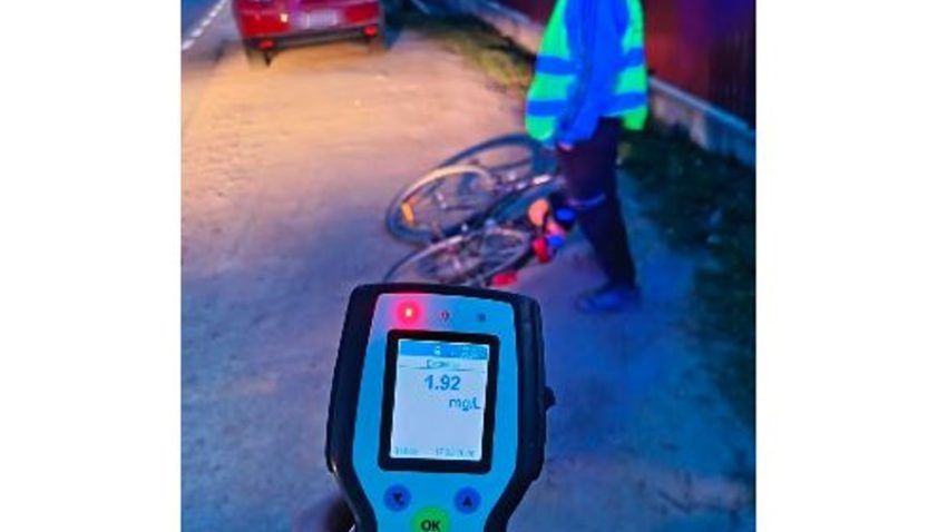 TULCEA: Biciclist sub influența alcoolului, scos din trafic de polițiști