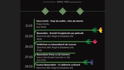 CONSTANȚA: Tinerii basarabeni invită publicul la o Horă a Unirii în Piața Ovidiu