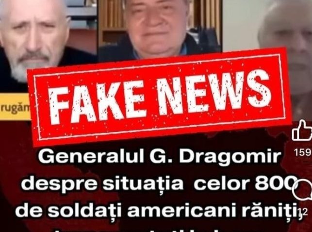 FAKE NEWS privind transportul unor militari răniți în Baza 57 Aeriană Mihail Kogălniceanu