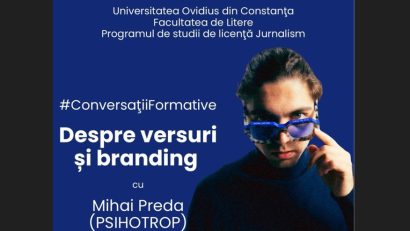 Dialog despre satiră și branding personal cu rapper-ul Psihotrop, la Universitatea Ovidius