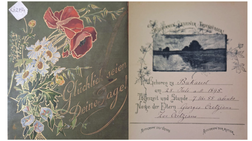 Piesa de patrimoniu | Povestea unui album al bebelușului tipărit în 1892 și aflat în colecțiile speciale ale Bibliotecii Județene Constanța