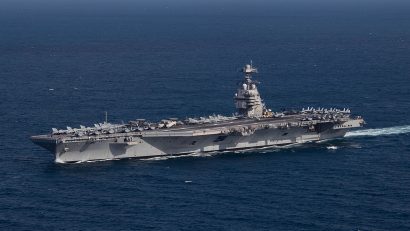 Un incendiu a izbucnit la bordul portavionului USS Gerald Ford
