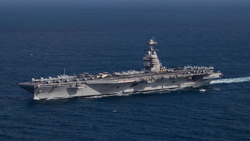 Un incendiu a izbucnit la bordul portavionului USS Gerald Ford