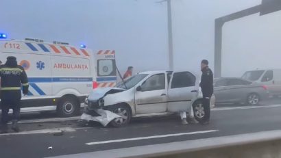UPDATE / Județul CONSTANȚA: Un accident rutier cu mai multe mașini implicate s-a produs pe DN3, în apropiere de ieșirea către Autostrada A4. 13 persoane sunt afectate