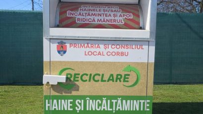 Containere de colectare a deșeurilor textile în localitățile Corbu și Vadu