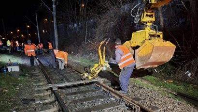 Mai multe lucrări de întreținere a infrastructurii feroviare au fost efectuate în stația Constanța