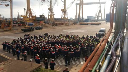 Liderul sindical Laurențiu Gobeajă: Sute de angajați ai Șantierului Naval Mangalia vor protesta zilnic