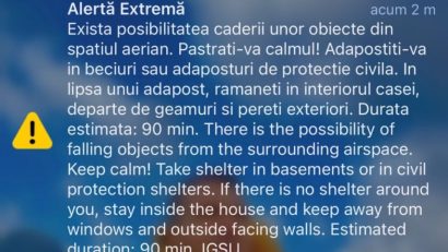 TULCEA: Mesaj RO-Alert în nordul județului
