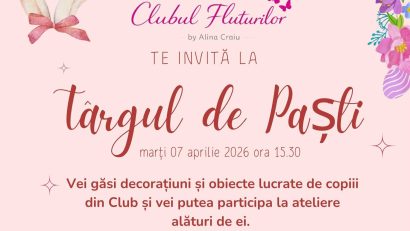 Asociația Clubul Fluturilor din Constanța organizează un târg caritabil în preajma Sărbătorilor Pascale