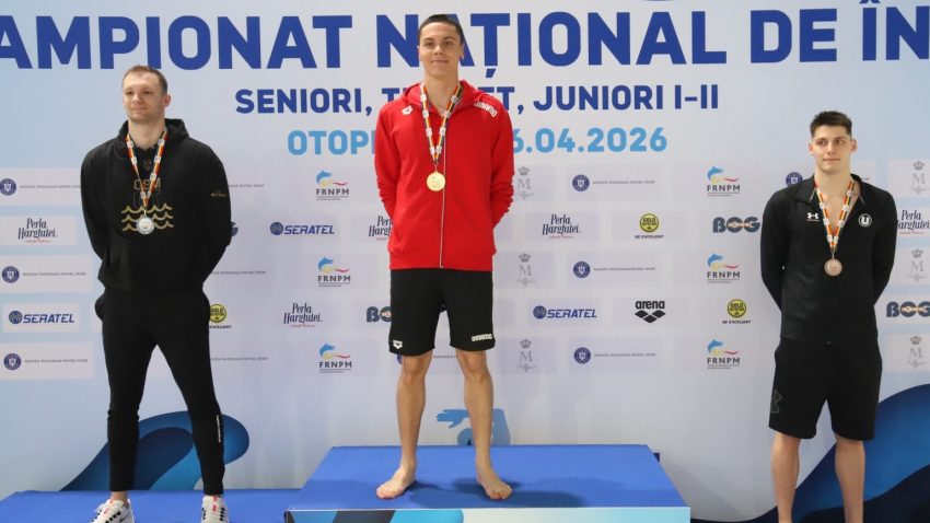 David Popovici a câștigat aurul în proba de 50 de metri liber, la Campionatul Naţional de Înot
