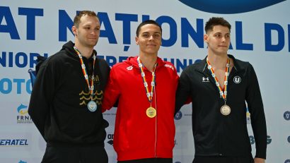 Aur pentru David Popovici la 100 de metri liber. Podiumul, completat de sportivi de la CSM Constanța