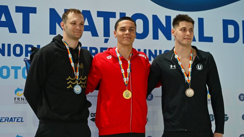 Aur pentru David Popovici la 100 de metri liber. Podiumul, completat de sportivi de la CSM Constanța