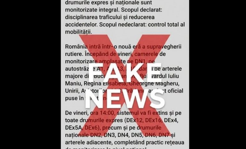 ATENȚIE: Știre Falsă (FAKE NEWS) în circulație!