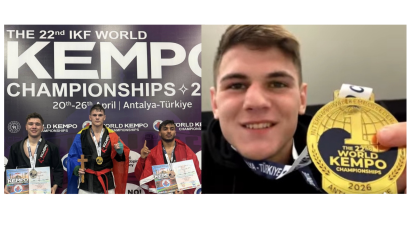 David Iordache, de la CSM Constanța, este campion mondial la full Kempo