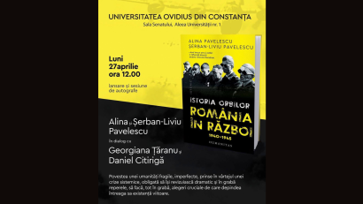 Lansarea volumului „Istoria orbilor. România în război 1940-1945”, semnat de Alina și Șerban Pavelescu, la Universitatea Ovidius din Constanța