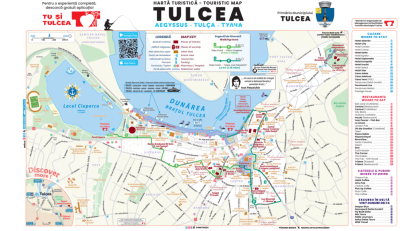A fost tipărită o nouă hartă turistică a municipiului TULCEA