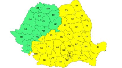 Dobrogea, sub COD GALBEN de averse, intensificări de vânt și grindină