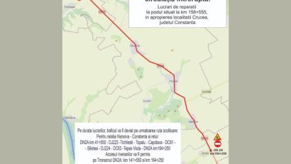 Au fost prelungite lucrările la podul din apropierea localității Crucea, județul CONSTANȚA