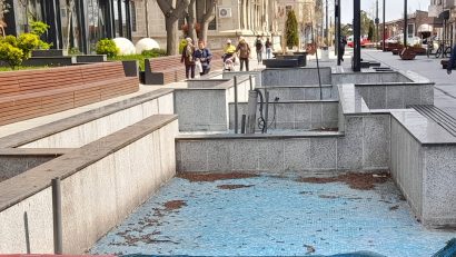 CONSTANȚA: Pornirea fântânilor arteziene de pe pietonalul Ștefan cel Mare, din nou amânată
