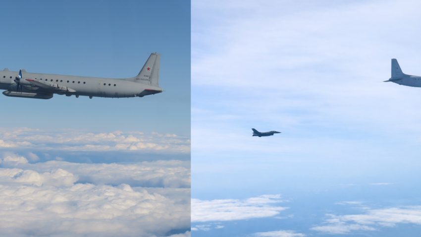 Două avioane de luptă românești F16 au interceptat un avion rusesc deasupra statelor baltice