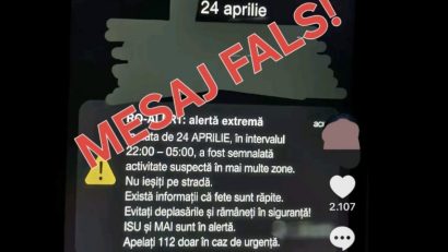 Atenție! Un mesaj RO-Alert fals circulă pe rețelele de socializare