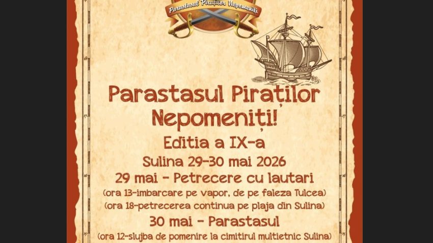 Parastasul Piraților Nepomeniți 2026 la Sulina. Cea de-a 9-a ediție a petrecerii promite o experiență unică în inima naturii