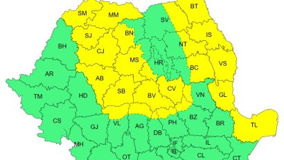 Vânt puternic în cea mai mare parte a țării, vineri și sâmbătă