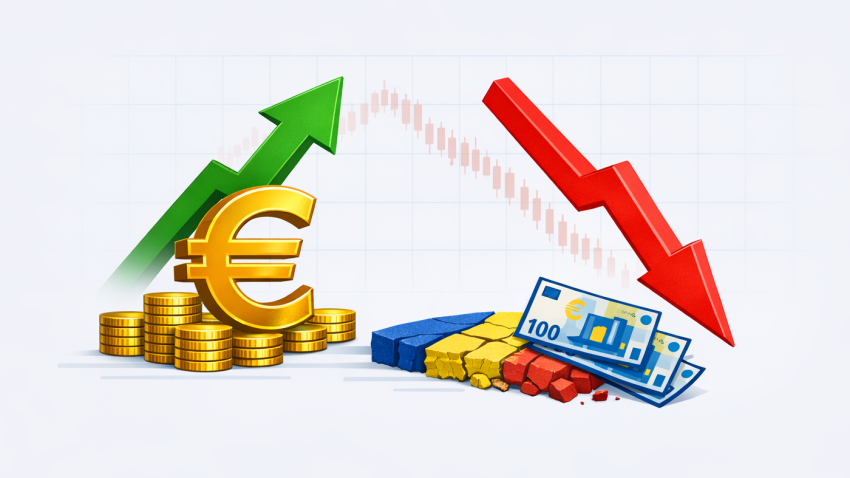 Deprecierea leului continuă: euro a depășit 5,20 lei la tranzacțiile interbancare