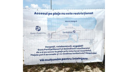 Accesul turiștilor pe plaja Gura Portiței, din Jurilovca, în atenția ministrului Mediului