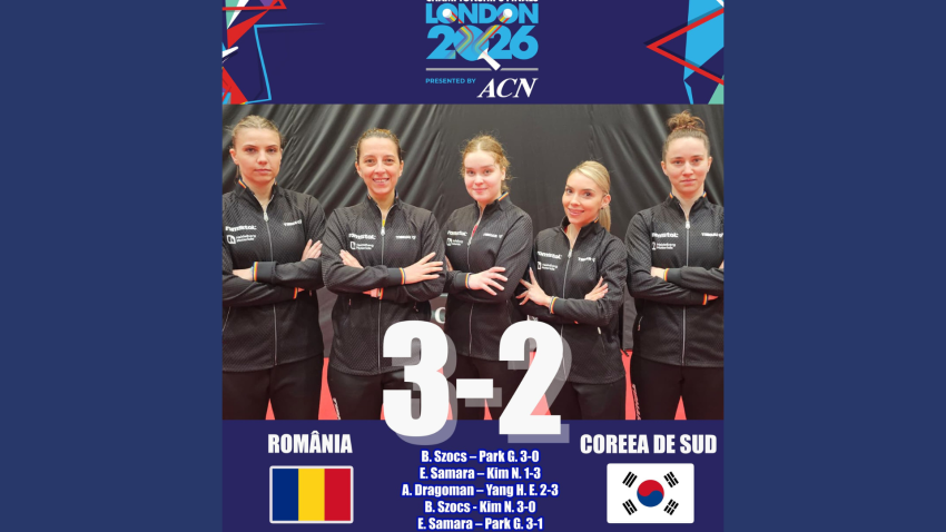 Echipa feminină de tenis de masă a României, triumf spectaculos în fața Coreei de Sud
