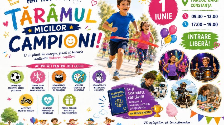 Copiii din Constanța sunt chemați să facă sport de 1 Iunie