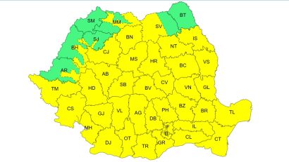 Dobrogea, sub atenționare meteorologică COD GALBEN de intensificări ale vântului, grindină și averse torențiale