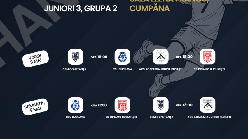 Turneu semifinal la Cumpăna pentru tinerii handbaliști de la CSM Constanța