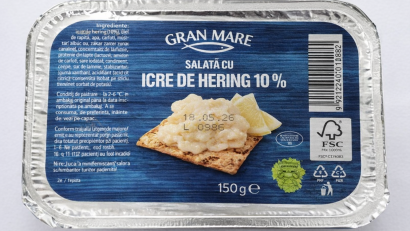 Alertă alimentară ANSVSA: „Salată cu icre de hering”, rechemată din magazinele Penny