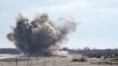 TULCEA: Proiectilul neexplodat descoperit la Pardina a fost detonat controlat